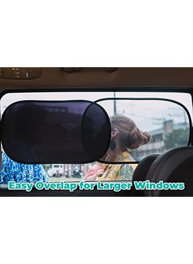 Car Side Window Sun Shade for Baby (4 Pack)- The Only Certified Sunshade Proven to Block over 99% UV Rays 100 SPF for Maximum Sun Protection for Kids & Pets easy fit on cars, truck, SUV - Image 4