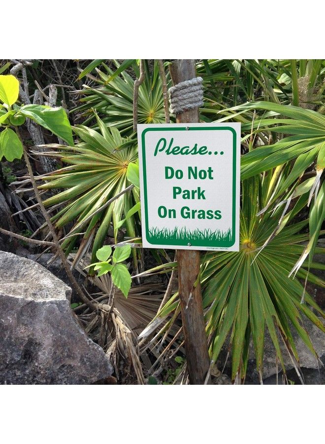 SmartSign “Please Do Not Park On Grass” Sign ; 9" X 12" Polystyrene (Pack Of 5) - Image 4