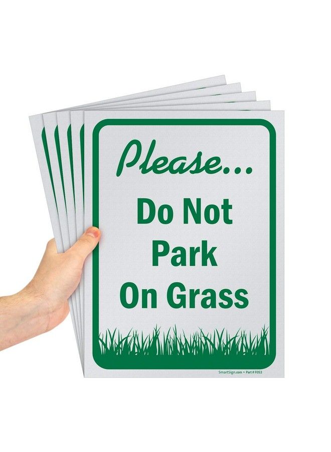 SmartSign “Please Do Not Park On Grass” Sign ; 9" X 12" Polystyrene (Pack Of 5) - Image 2