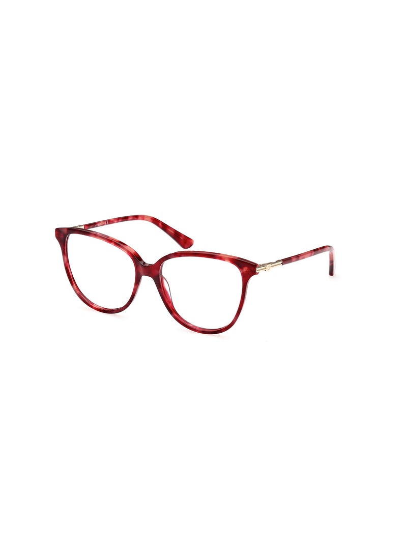 GUESS Women's Cat Eye Shape Eyeglass Frames - GU290507155 - Lens Size: 55 Mm - Bordeaux - Image 1