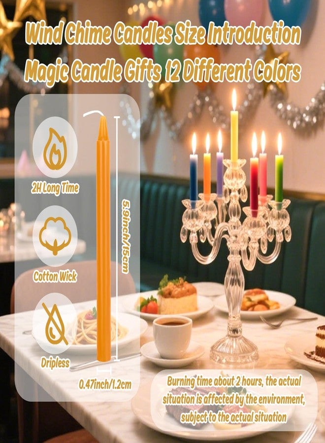 RAINFLOW 24PCS Taper Candles Sticks - Spell Candles Cotton Wicks 5.9 Inch Premium Colored Mini Candlesticks Long Burning Dripless for Rituals Prayer Meditation Christmas Wedding Birthdays Home Decor - Image 2