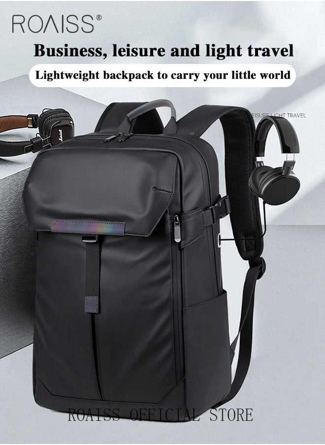 roaiss - Unisex Multi Functional Backpack, Water Repellent Film, Light Business Style Backpack, Large Capacity, Scientifically Compartmentalized Backpack, Short Distance Travel Backpack, Luggage Bag - Image 1