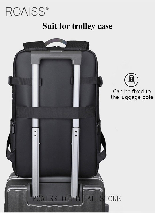 roaiss - Unisex Multi Functional Backpack, Water Repellent Film, Light Business Style Backpack, Large Capacity, Scientifically Compartmentalized Backpack, Short Distance Travel Backpack, Luggage Bag - Image 1