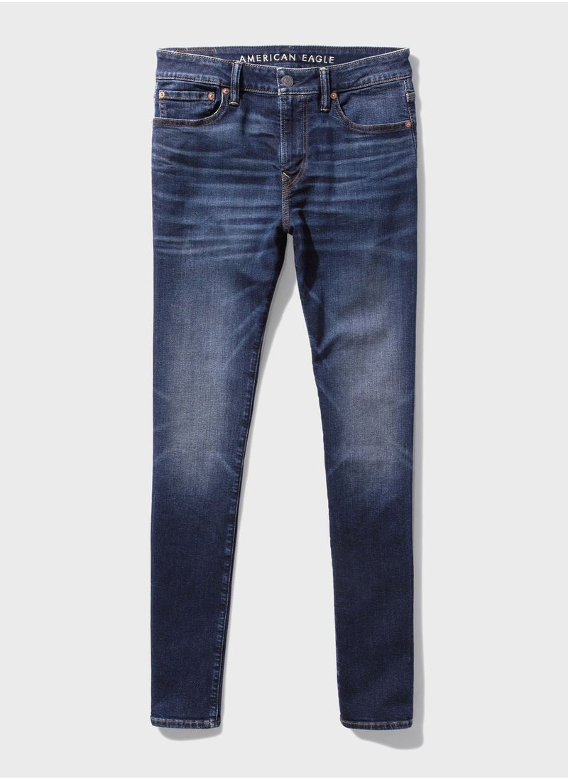 American Eagle - Mid Wash Skinny Fit Jeans - Image 1