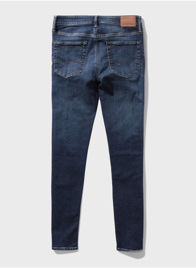 American Eagle - Mid Wash Skinny Fit Jeans - Image 1
