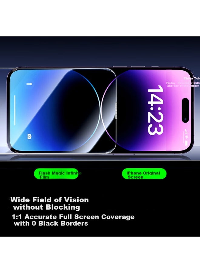 Smartdevil Tempered Glass Screen Protector For Iphone 14 Pro Max, Full Coverage 0 Black Border No White Border Hd Anti-shatter Strong Anti-fingerprint, Easy Installation Dust-free Installation - Image 1