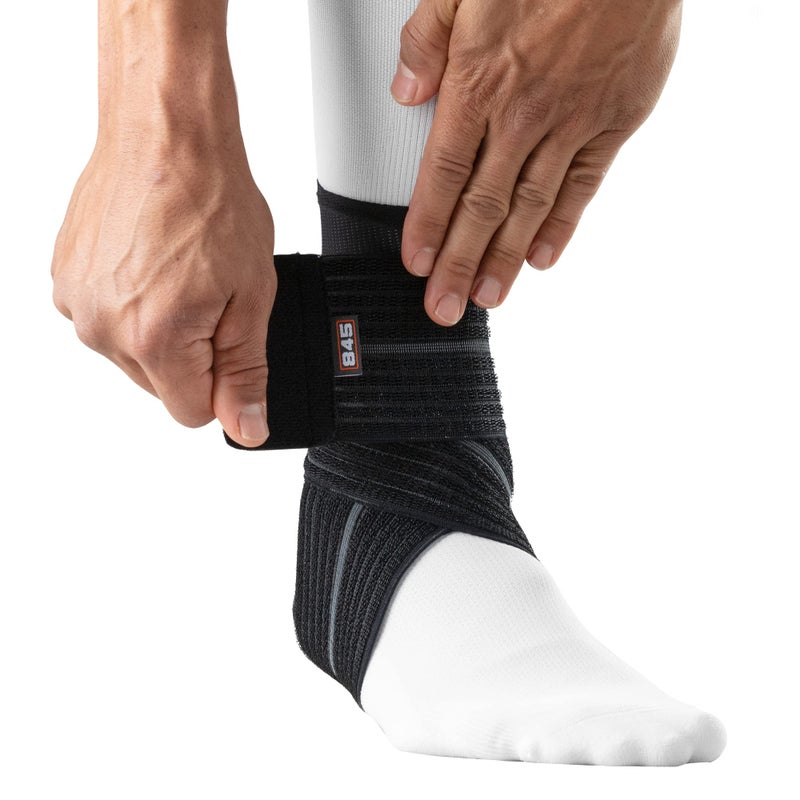 Shock Doctor Ankle Sleeve with Compression Wrap Support (Black, Large) - Image 3
