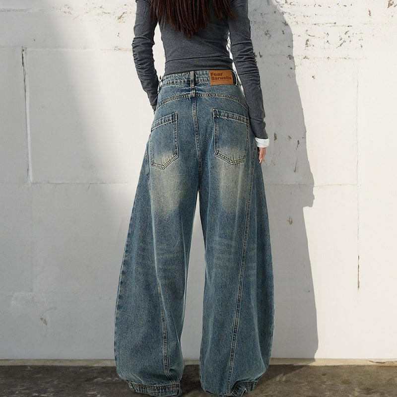 Unisex Classic Denim Jeans Loose Fit Daily Outdoor Wear - Image 4