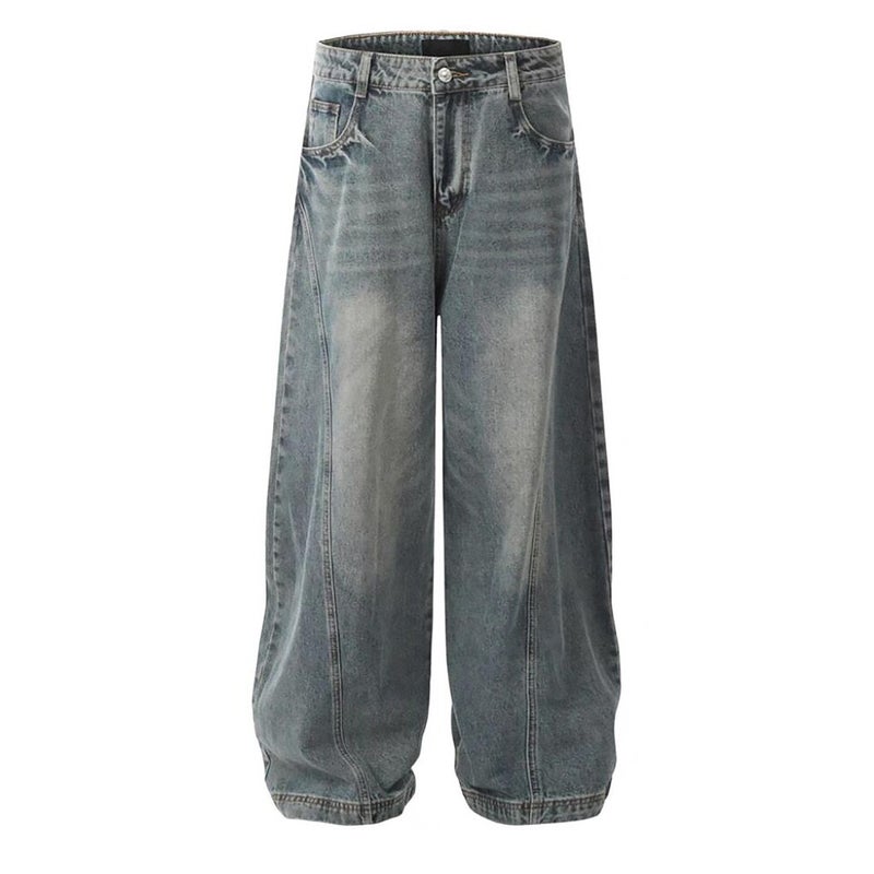 Unisex Classic Denim Jeans Loose Fit Daily Outdoor Wear - Image 1