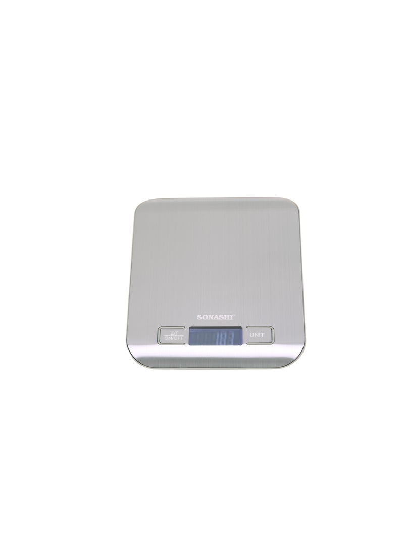 SONASHI Digital Kitchen Scale 5Kg/11Lb with LCD Display, High Precision Sensor, 1g Graduation, Unit Conversion g/oz/ml/lb, Overload Indicator, AAA Battery Included SKS-012 - Image 2