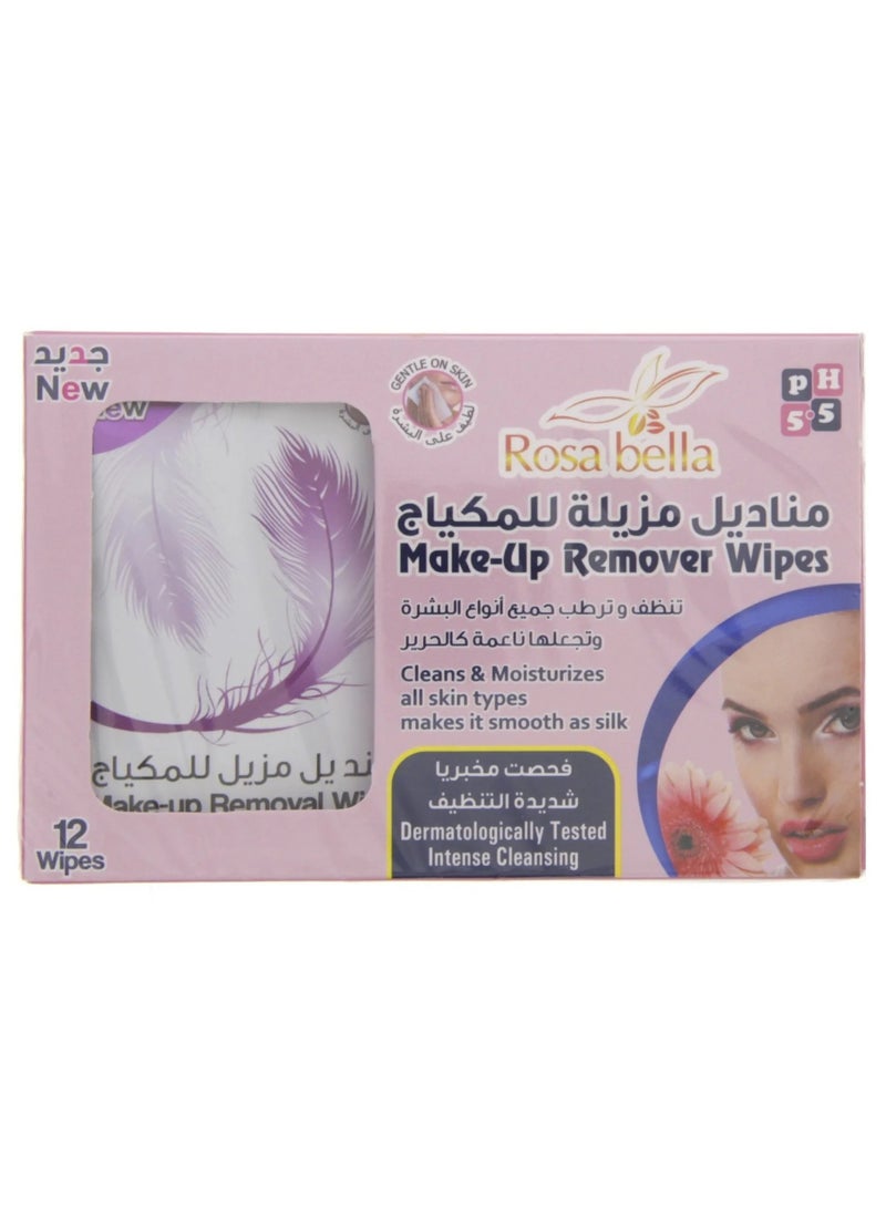 Rosa bella Make-Up Remover Wipes 12 Wipes - Image 1