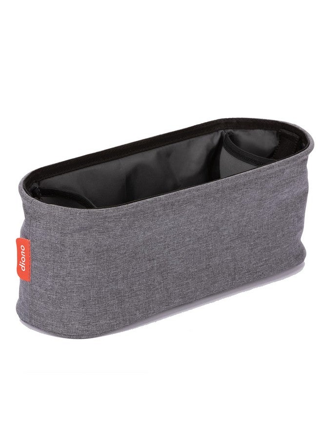 Diono Buggy Buddy Universal Stroller Organizer with Cup Holders, Secure Attachment, Zippered Pockets, Safe & Secure, Gray - Image 1
