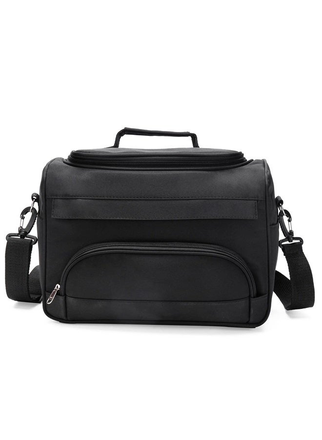 MAXPAND Small Hairdressing Bags for Stylists Hairdresser Bag for Supplies with Shoulder Strap Cosmetics Beauty Hairstylist Bag Makeup Salon Organizer Bag with YKK Zipper (BLACK), 13.8" x 8.7" x 9.5" - Image 1