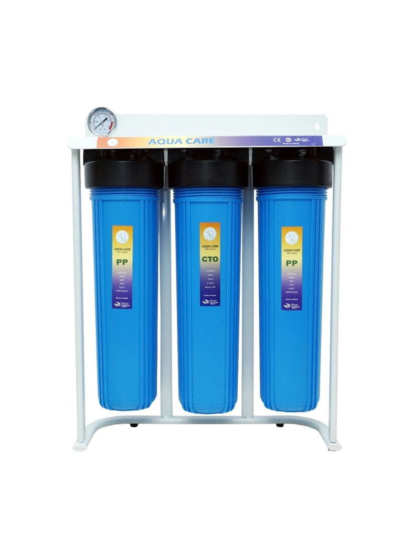 Aquacare Aqua Care Heavy Duty 3 Stage Jumbo Water Filter System for Villas, Homes and Commercial Applications - Image 1