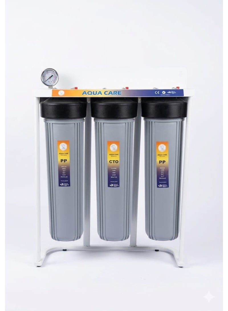 Aquacare Aqua Care Heavy Duty 3 Stage Jumbo Water Filter System for Villas, Homes and Commercial Applications - Image 4