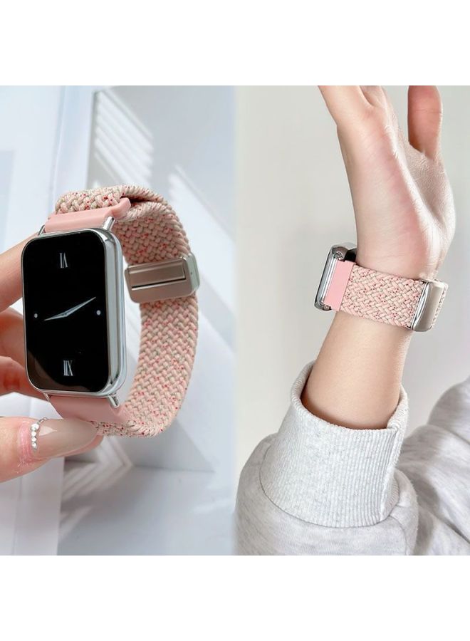 لـ huawei Fit3 Strap FIT Braided Watchfit2 حلقة إبزيم مغناطيسي أنيق حيوي معصمه - اللون: مناسب لـ huawei Fit3 Generation-كريم مسحوق الرمال - Image 4