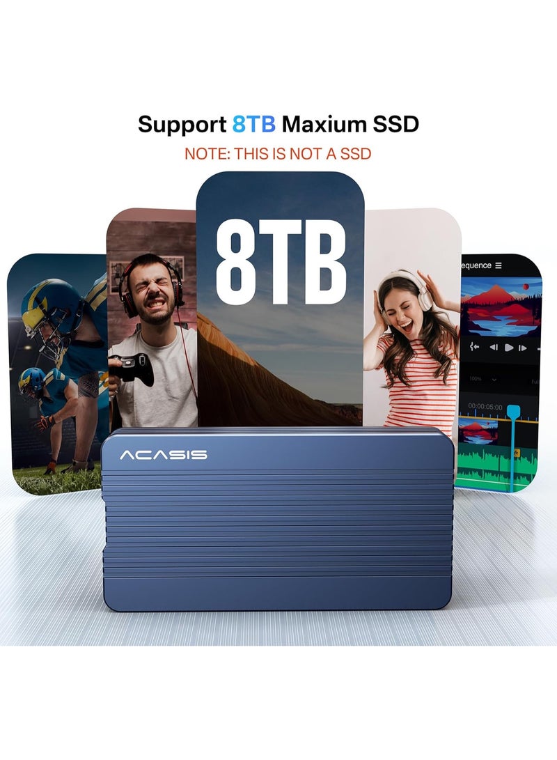 Acasis 40Gbps M.2 NVMe SSD Enclosure for Thunderbolt 4/3/USB4, Compatible with USB4/USB3.2/3.1/3.0/2.0, M.2 Enclosure Support 2280/2260/2242/2230 SSDs for M1/M2 Pro/Max - Image 4