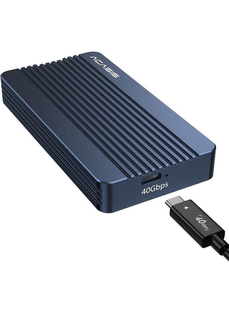 Acasis 40Gbps M.2 NVMe SSD Enclosure for Thunderbolt 4/3/USB4, Compatible with USB4/USB3.2/3.1/3.0/2.0, M.2 Enclosure Support 2280/2260/2242/2230 SSDs for M1/M2 Pro/Max - Image 1