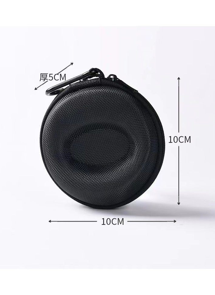 Single zippered case with filled round portable case for watches and smartwatches