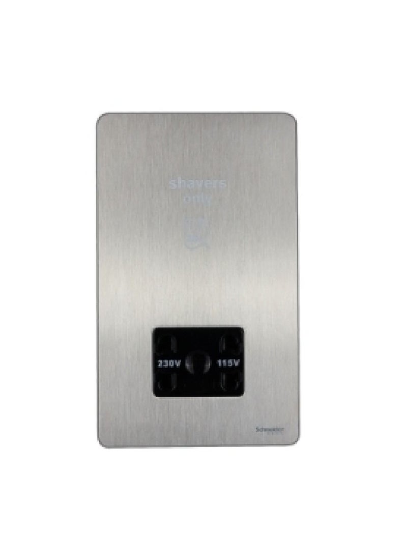 Schneider Electric Schneider Electric Ultimate Screwless flat plate - shaver socket - stainless steel/white (Model Number - GU7490BSS
) 