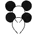 FANYITY Mouse Ears Headbands Sequin Hair Band for Girls Women Boys Party 2 Pieces BLack - Image 3