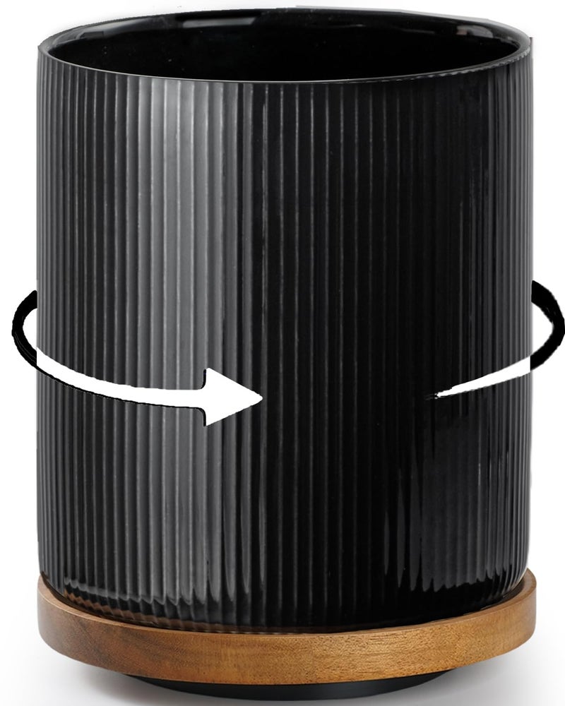 getstar Large Rotating Utensil Holder for Kitchen Counter,7.3"+5.4" Ceramic Utensils Crocks Set for Countertop Large & Small Utensil Organizer for Spatula Farmhouse Kitchen Decor - Image 1