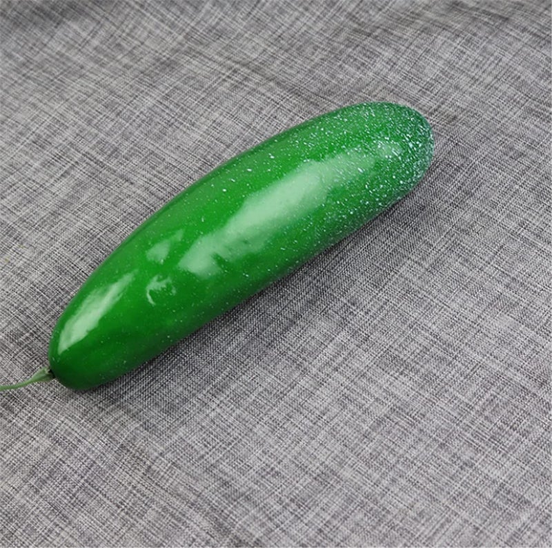 Skyseen 3 Pcs Artificial Lifelike Green Cucumber Fake Vegetable Decoration - Image 2