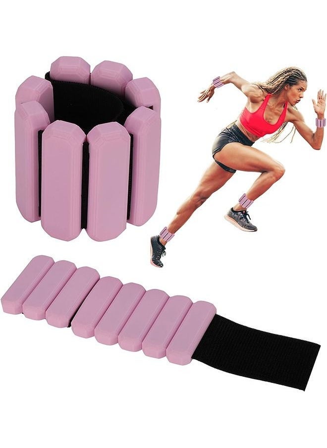 Arabest Adjustable Wearable Wrist and Ankle Weight, 2pcs (1lb Each) Weight-Bearing Wristband Bangles Bracelet for Women Men Kids Home Gym Office Fitness such as Yoga, Pilates, Running, Hiking, boxing, Aerobics  - Image 1