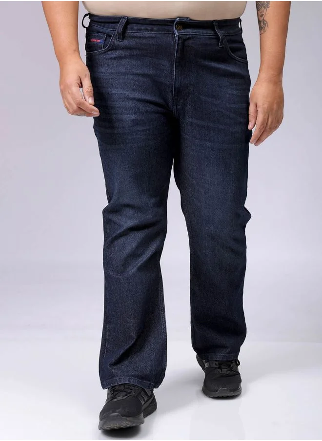 HARDSODA Men Plus Size Bootcut Solid Mid-Rise Stretchable Jeans