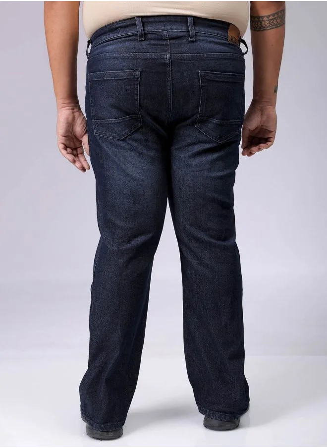 HARDSODA Men Plus Size Bootcut Solid Mid-Rise Stretchable Jeans