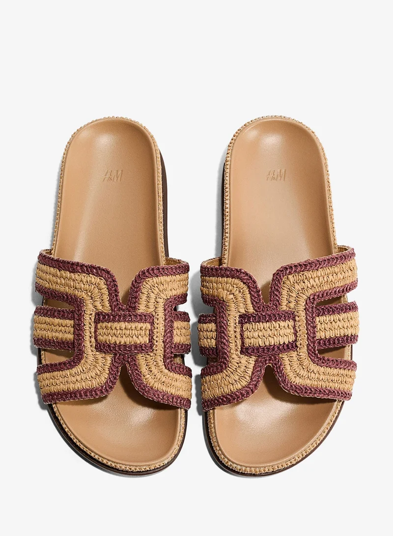 H&M Braided straw sandals