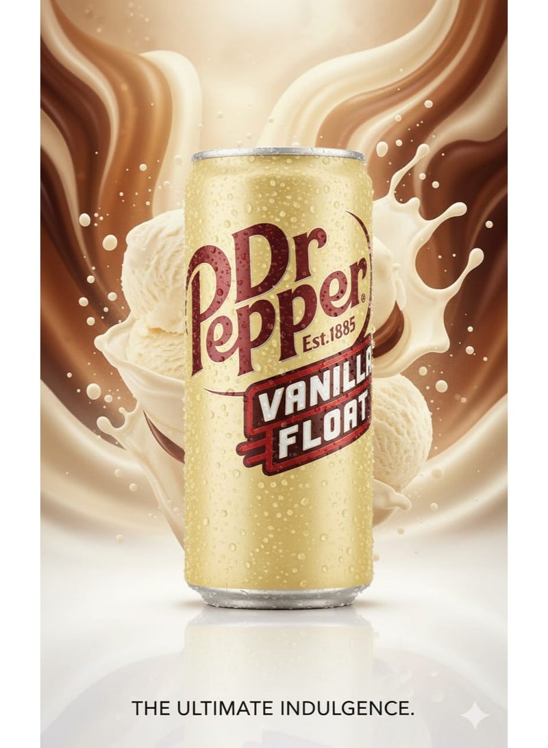 Dr Pepper Vanilla float Flavored Soft Drink 330ml - Image 1