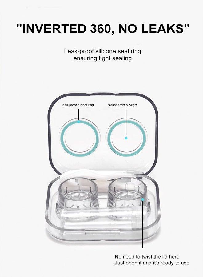 Transparent Portable Contact Lens Case with Tweezers & Solution Bottle Mini Travel Storage Box for Daily & Outdoor Use - Image 4