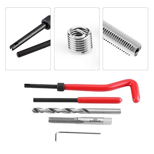 XTAUTO XT AUTO 30pcs Stainless Steel M5 x 0.8mm Thread Repair Insert Kit Compatible Hand Tool Set for Auto Repairing - Image 4