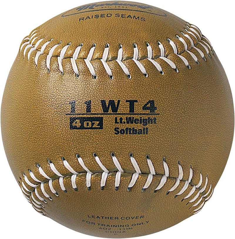 Markwort Color Coded Weighted 11-Inch Softball for Training and Practice - Image 1