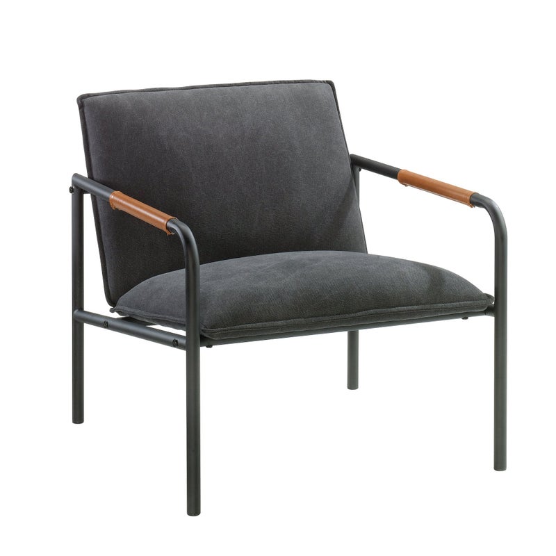 Sauder Boulevard Cafe Metal Lounge Chair Charcoal Gray finish