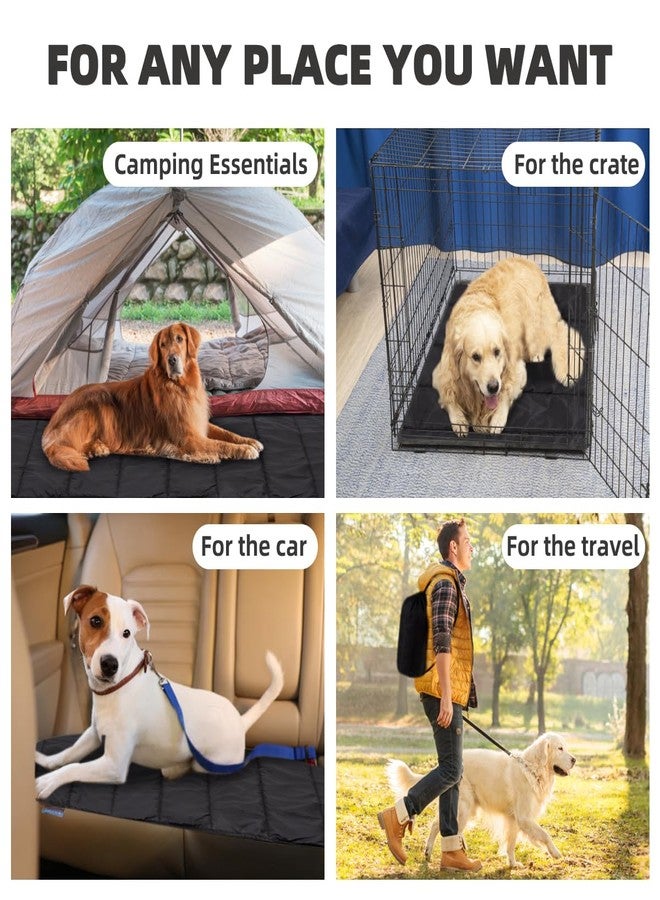 BDEUS Travel Dog Bed, Outdooor Camping Pet Mat, Portable Place Mat with Handle, Easy to Clean, Waterproof & Portable and Odor Resistant Pet Cooling Pad (X-Large 51" x 35", Black) - Image 5