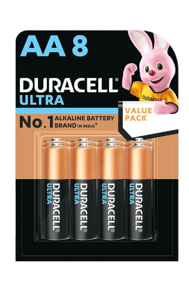 دوراسيل بطارية قلوية فائقة القوة ومتينة ومدمجة من 8 قطع من النوع AA - Image 1