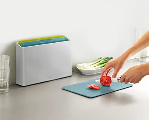 Joseph Joseph Duo 3Piece Colour Coded Chopping Board Set with Slimline case for organised Storage Opal - Image 3