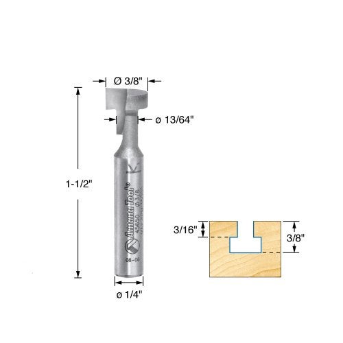 Amana Tool - 45650 Carbide Tipped Keyhole 3/8 Dia x 3/8 x 1/4" Shank - Image 2