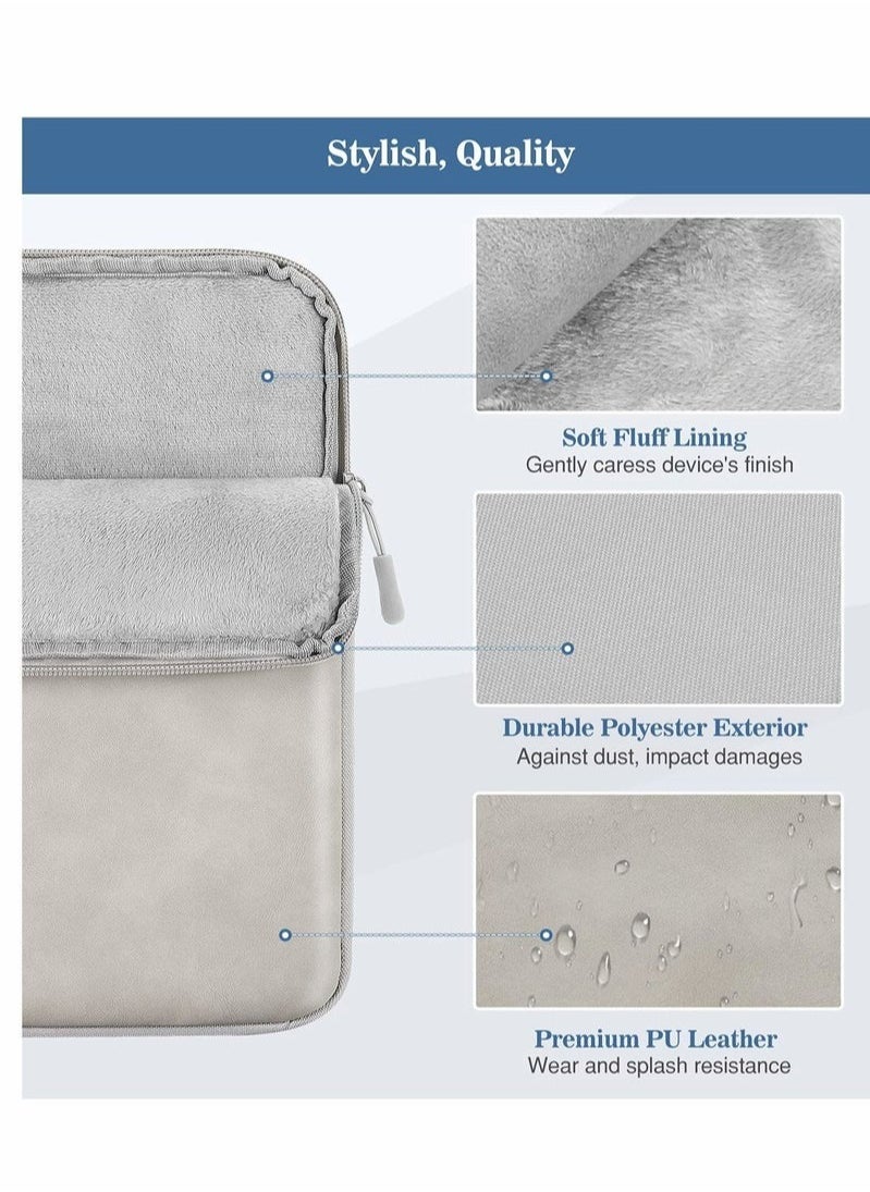 In Air - 9-11 Inch Tablet Sleeve Bag Carrying Case for iPad Pro 11 2021-2018  Air 5/4 10.9 10.2  Galaxy Tab A8 10.5/Tab S8 11 Surface Go 2/1 Protective with Pocket Light Gray - Image 1