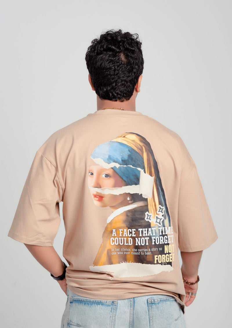 Dimanti A Face That Time Oversized Graphic T-Shirt - Beige - Image 1