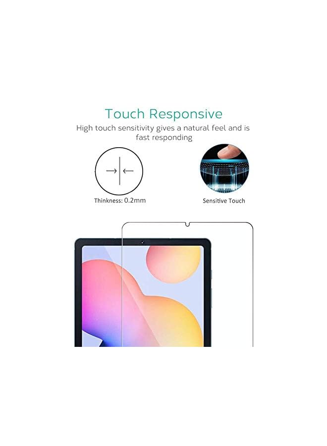 PROMASS AWH Screen Protector for Samsung galaxy Tab S6 Lite [2 Pack], 9H High-Definition Tempered Glass [Ultra Thin][Anti-Bubble] Protective Film - Image 3