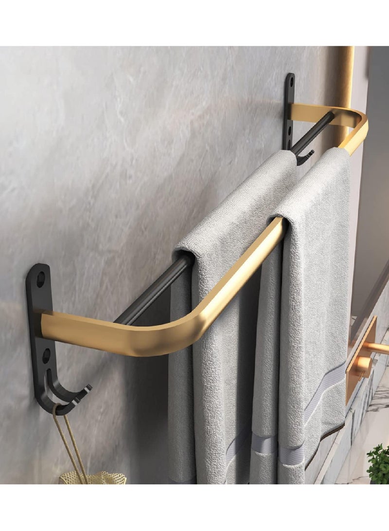 MONOGUE 4PCS Bathroom Access4PCS Bathroom Accessories Bath Hardware Set, Towel Holder, Towel Rack, Waterproof Tissue Box, Double Wall Hanging Basket. - Image 3