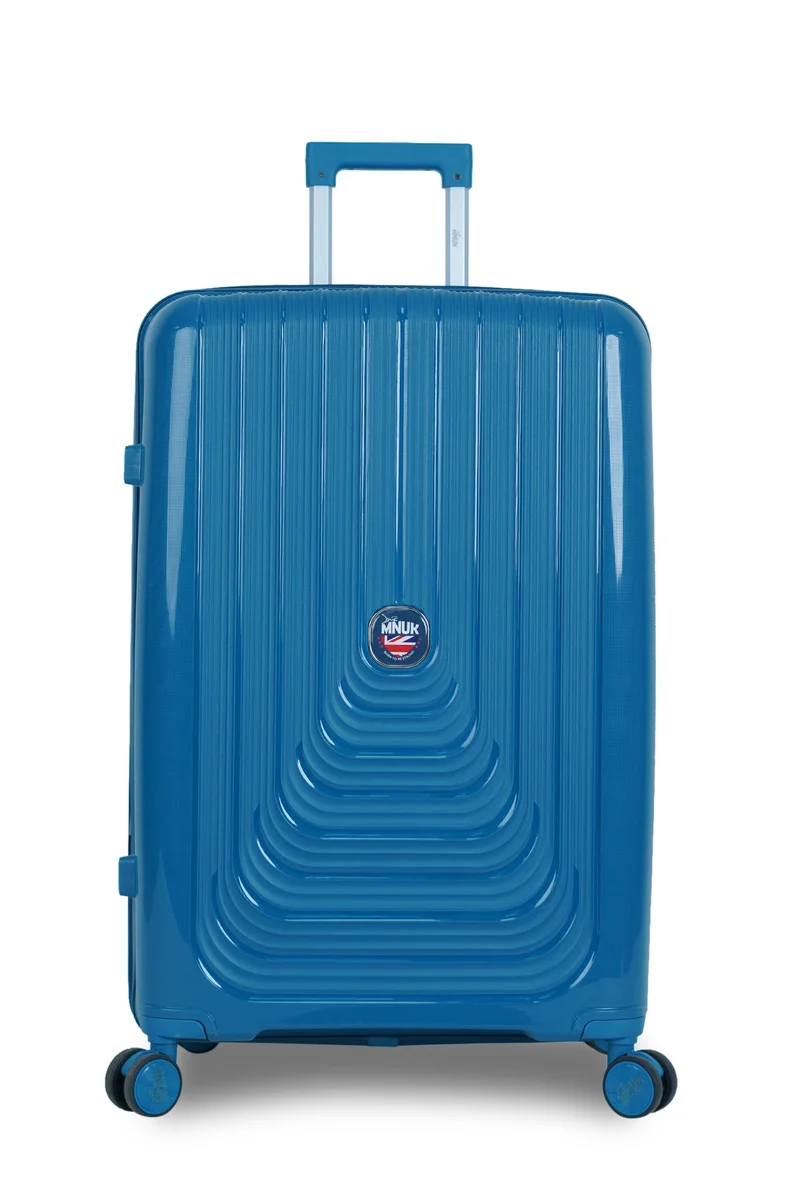 MNUK Viajero Stra Ordinario Set of 2 Luggage| Polypropylene (PP) Hardside Luggage Trolley|Double 360° 4 Wheeler| Cabin-20 Inch, Large-28 Inch|Blue