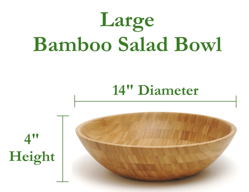 Lipper International Bamboo Wood Salad Bowl - Image 2
