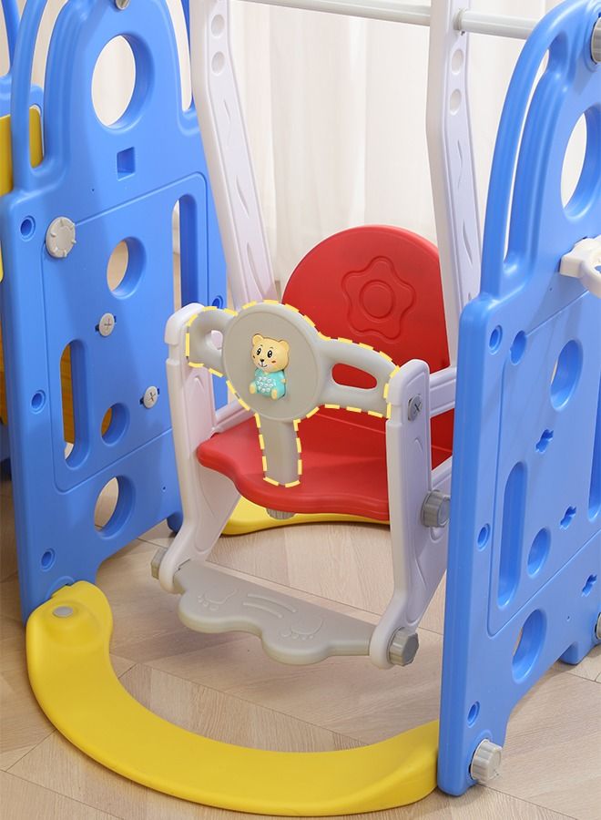 JSAITOYS Bus Theme Colorful Plastic Swing Slide Set For Kids Indoor - Image 2