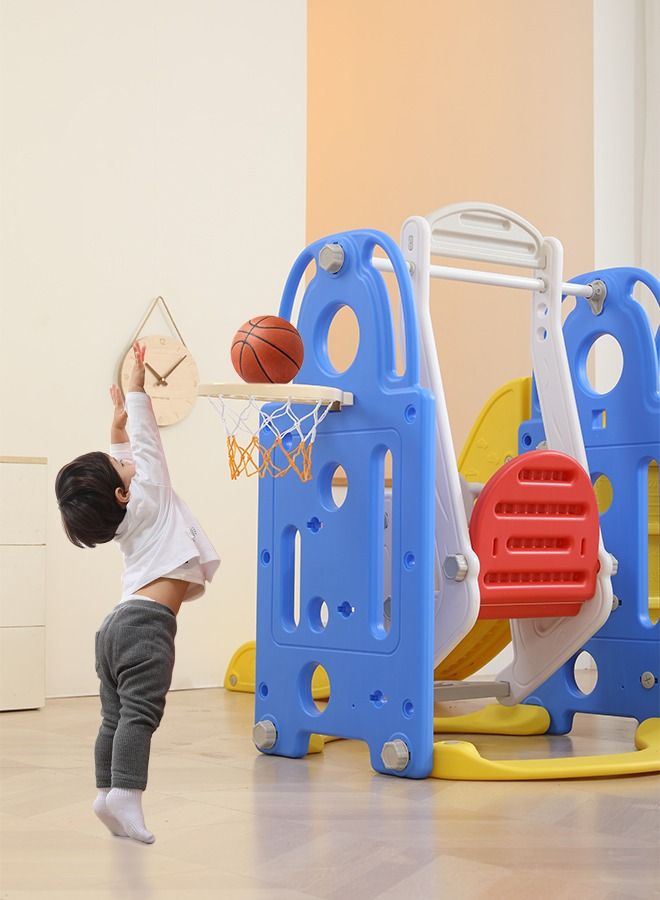 JSAITOYS Bus Theme Colorful Plastic Swing Slide Set For Kids Indoor - Image 4