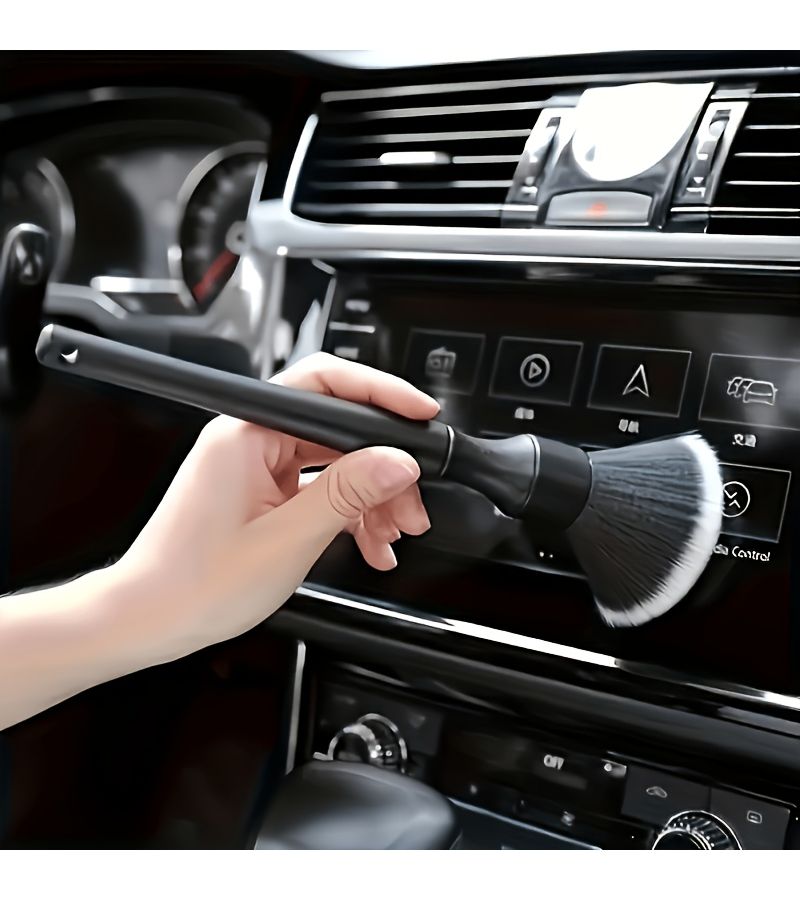 2Pcs Ultra Soft Car Interior Cleaning Brush For Dashboard Vents Non Scratch Dusting Tool - Image 1