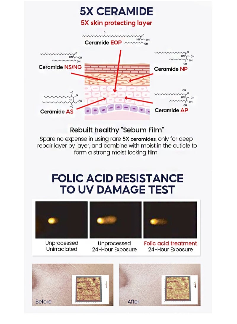 Niacinamide Whitening Sunscreen Cream， SPF50+ PA++++ UVA/UVB Sunblock for Face Body Skin Protect 5X Ceramide Skin Barrier Repair Anti-aging Brightening Fade Dark Spots Freckles Moisturizing（30g）